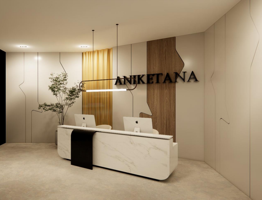 Second reception view highlighting contemporary campus interiors